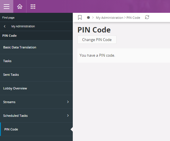 Change PIN Code